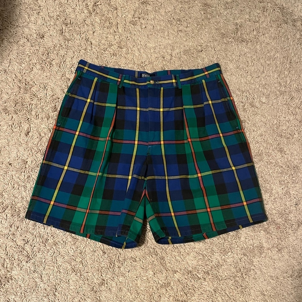 Men’s 8” Polo by Ralph Lauren Twill Chino Shorts Plaid